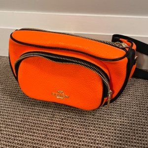 Coach Orange Leather Fanny Waist Pack